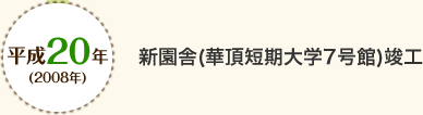 平成20年(2008年) 新園舎(華頂短期大学7号館)竣工