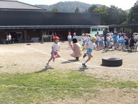 あおい組（５歳児）ミニ運動会をしたよ。