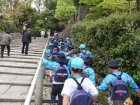 将軍塚に山登りに行ったよ。（年長児）