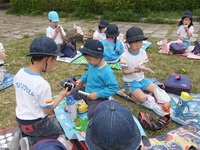 将軍塚に山登りに行ったよ。（年長児）